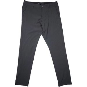 Vuori Men's Aim Pants V431 Sz 32 / 32 Charcoal Gray Flat Front Free Shipping